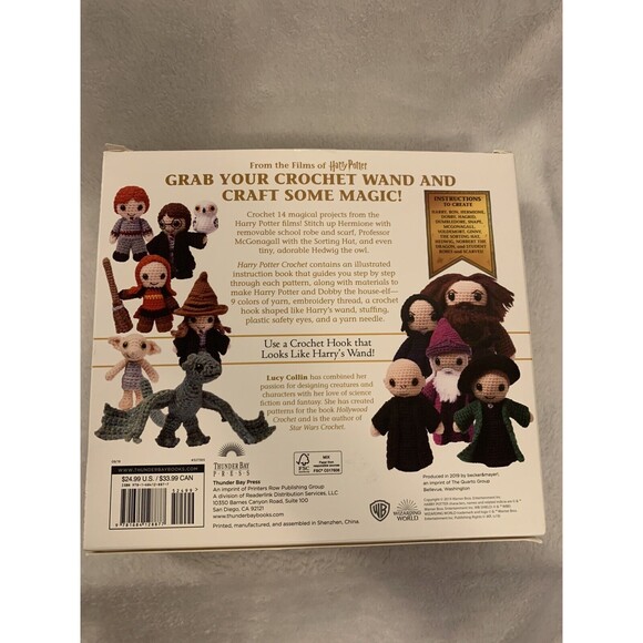 Harry Potter Crochet Kit 76 pg Instruction Book 14 Wizarding World Projects - Picture 2 of 2